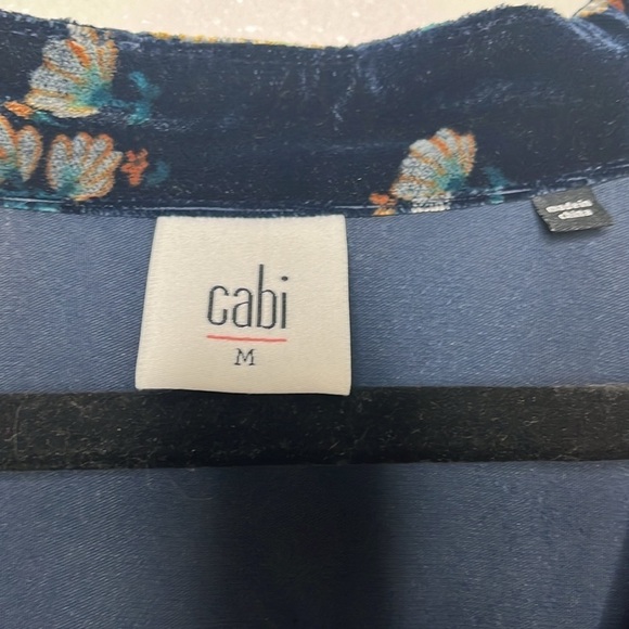 CAbi Decked Out Navy Floral Long Sleeve Dress Style 3875 Women's Size Medium - Picture 2 of 5